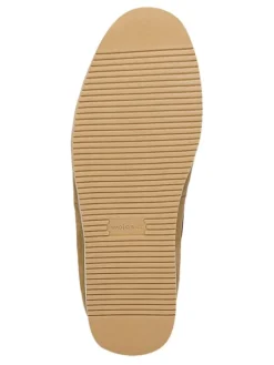 Leder-Schnürschuhe in Beige