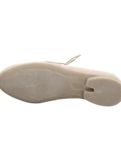 Leder-Schnürschuhe in Beige