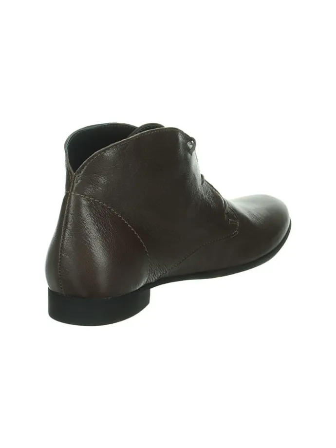 Leder-Schnürschuhe in Braun