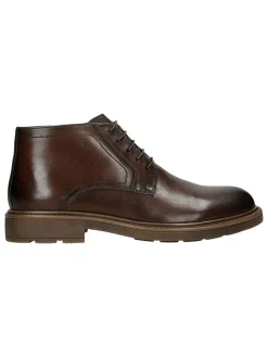 Leder-Schnürschuhe in Braun