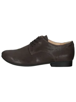 Leder-Schnürschuhe in Braun