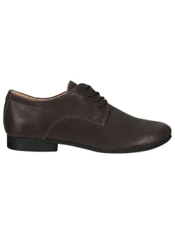 Leder-Schnürschuhe in Braun