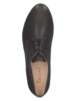 Leder-Schnürschuhe in Braun