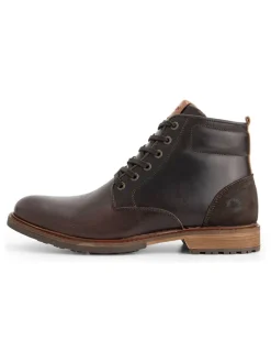 Leder-Schnürschuhe in Braun