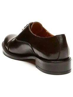 Leder-Schnürschuhe in Braun