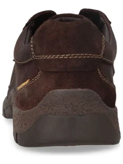 Leder-Schnürschuhe in Braun