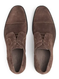 Leder-Schnürschuhe in Braun