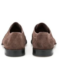 Leder-Schnürschuhe in Braun