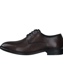 Leder-Schnürschuhe in Braun