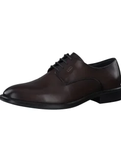 Leder-Schnürschuhe in Braun