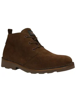 Leder-Schnürschuhe in Braun