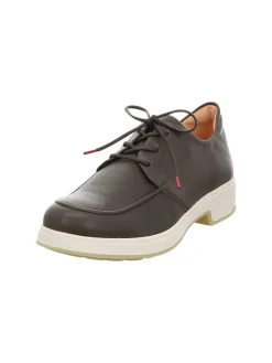 Leder-Schnürschuhe in Braun