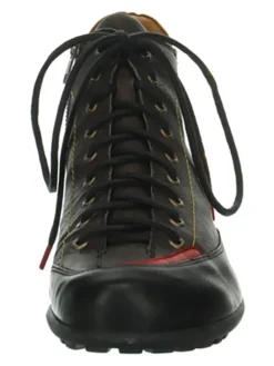 Leder-Schnürschuhe in Braun