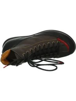 Leder-Schnürschuhe in Braun