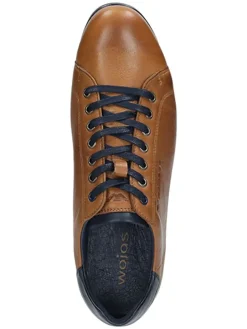 Leder-Schnürschuhe in Braun