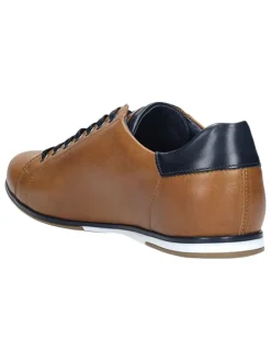 Leder-Schnürschuhe in Braun