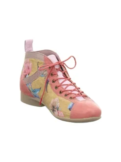 Leder-Schnürschuhe in Bunt