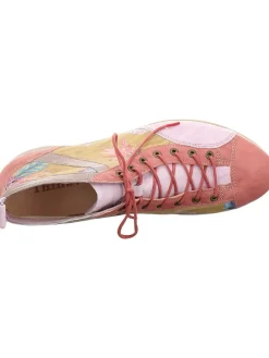 Leder-Schnürschuhe in Bunt