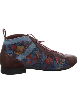 Leder-Schnürschuhe in Bunt