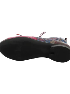 Leder-Schnürschuhe in Bunt