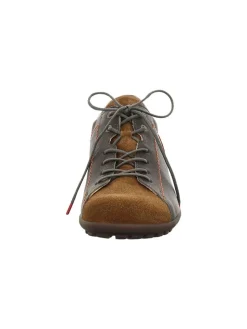 Leder-Schnürschuhe in Bunt