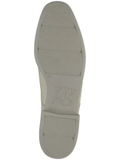 Leder-Schnürschuhe in Creme