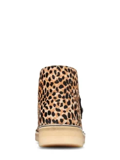 Leder-Schnürschuhe in Hellbraun