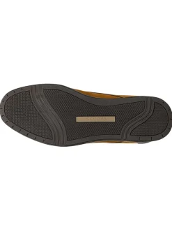 Leder-Schnürschuhe in Hellbraun