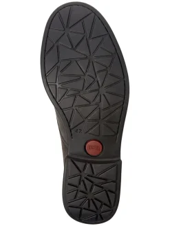 Leder-Schnürschuhe in Khaki