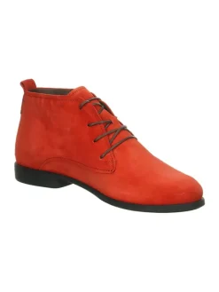 Leder-Schnürschuhe in Orange
