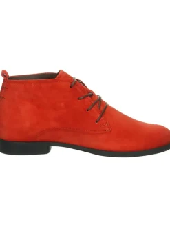 Leder-Schnürschuhe in Orange