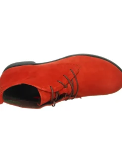 Leder-Schnürschuhe in Orange