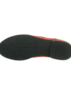 Leder-Schnürschuhe in Orange