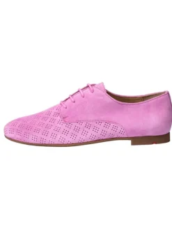 Leder-Schnürschuhe in Rosa