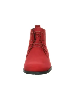 Leder-Schnürschuhe in Rot