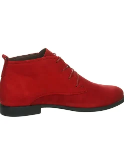 Leder-Schnürschuhe in Rot