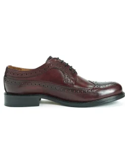 Leder-Schnürschuhe in Rot