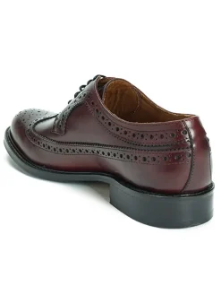 Leder-Schnürschuhe in Rot