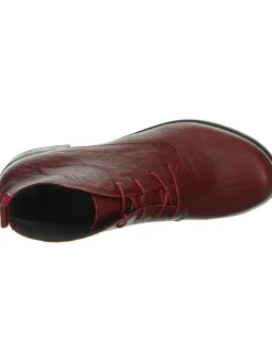 Leder-Schnürschuhe in Rot