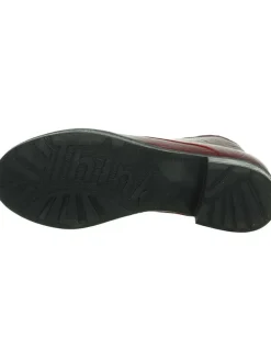 Leder-Schnürschuhe in Rot