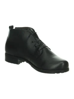 Leder-Schnürschuhe in Schwarz