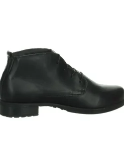 Leder-Schnürschuhe in Schwarz