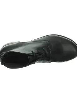 Leder-Schnürschuhe in Schwarz