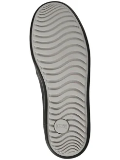 Leder-Schnürschuhe in Schwarz