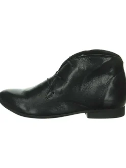 Leder-Schnürschuhe in Schwarz