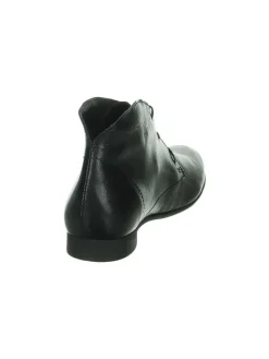 Leder-Schnürschuhe in Schwarz