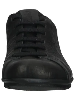 Leder-Schnürschuhe in Schwarz