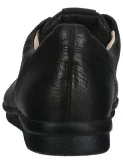 Leder-Schnürschuhe in Schwarz