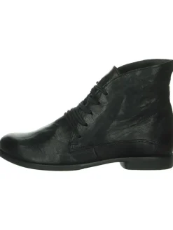 Leder-Schnürschuhe in Schwarz