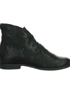 Leder-Schnürschuhe in Schwarz